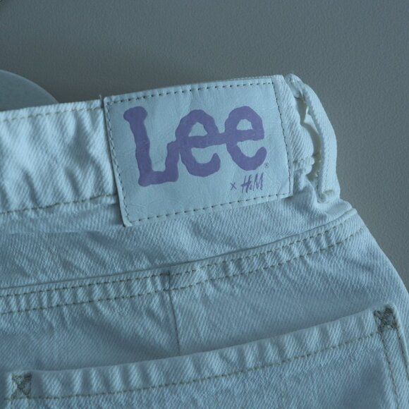 LEE WHITE WIDE LEG JEANS - Picture 1 of 4